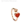 Projektant Chopard Heart Ring V Gold High Quality Chopin Pierścień miłosny dla damskiej Nowe serce zbieranie białego fritillaria w kształcie serca z zaawansowanym zmysłem Xiao Family