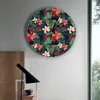 Wandklokken Hawaiiaanse bloem plant jungle palm tropische klok modern design woonkamer decoratie mute horloge woondecoratie