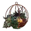 Panier à fleurs décoratif suspendu, baies, pendentif lumineux de noël pour la maison, décoration intérieure de noël