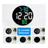 Wall Clocks 9Inch Large Digital Clock With Big Screen 4 Level Brightness Remote Control Date Indoor Temperature Plug In LED Alarm