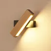 Wandleuchte Nordic Holz LED Moderne verstellbare Beleuchtung für Schlafzimmer neben / Wohnzimmer Veranda Lampen Korridor