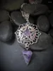 Pendentif Colliers Blanc Violet ou Vert Collier de sorcière Pagan Wicca Pentacle Bijoux Pentagramme