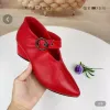 Pumps 2023 Fashion Women Boots Casual Leather Designer V shape Woman Pointed Toe Rubber Ankle Boots Black Red Zapatos Mujer
