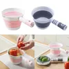 Storage Bottles Foldable Water Scoop Long Handle Thickening Plastic Ladle Fruit Vegetable Washing Home Kitchen Tools