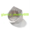 Fabriksframställning av Hip Hop -stil Anpassad smycken Ring för män Fashion Fina Anpassa DIY -nummer Full Diamond Gold Finger Ring för män