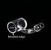 Hele rokende OD25mm platte afgeschuinde rand Quartz Banger Clear Joint 10mm 14mm 18mm Mannelijke Vrouwelijke Quarts Domeless Nagels Voor olie dab 9666951