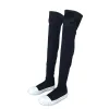 Stövlar Black Street Vice Line TPU Sole Trainer Sock Canvas Boots Over Knee Fragrance Bottom Sneak Runner Rock Boot