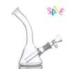 Wholesale Clear Protable Pyrex Hookahs MINI 4.6inch cheap beaker glass water rig dab bongs pipe with 10mm male smoking oil Burner bowl