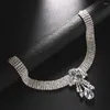 Choker Romance Crystal Water Drop Halsband för kvinnor Elegant Party Wedding Statement Fashion Jewelry Girls Gift 2024