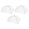 Din sets sets 3 stks bedekken eettafel Dish Covers Mesh Tent Multipurpose Foldable Maaltijd voor huis binnengebruik