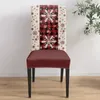 Pokrywa krzesełka świąteczne płatek śnieżny Zestaw okładki kuchennej Elastex Foteg Decor Decor Jadalnia
