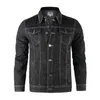 DIY Custom Denim Jacke Männer Casual Revers Einreiher Jeans Herbst Herren Jacken Mantel 240321