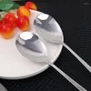 Spoons 3/1PCS Stainless Steel Long Handle Soup Tea Coffee Scoops Round Head Serving Dessert Teaspoons Kitchen Cutlery Tableware