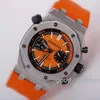 Elegancki AP Zegarwatch Royal Oak Offshore 26703st Męskie zegarek sportowy Precision Stal Orange Automatyczne mechaniczne szwajcarskie słynne na całym świecie suknia biznesowa moda