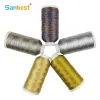 Chokers Sanbest 6 Strons Metallic Weaving File Shiny Effet Bijoux Filetages DIY Bracelet Bracelet STRING TEAVE