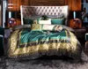 Bedding Sets Green European European Vintage Brocado bordado Brocado Egito Algodão Conjunto de Luxo de Luxo Capinho Casamento Pounhas de Administração