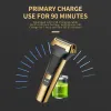 Clippers Kemei Multifunctional Men Electric Foil Shaver Gold Reciprocating Razor Nose Ear Trimmer 3 In 1 USB Hair Cutting Machine Clipper
