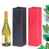 Gift Wrap 1pc vin tote påsar inpackning papperspåse semesterfest flaska jul röd 11 35 9 cm