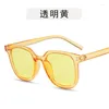 Solglasögon Japan Stil för kvinnor Square Shape Gradient Lens Sun Glasses UV400 Protection Female Eyewear