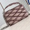 Explosion hot Women's GO-14 MM M23045 Taupe quilted lambskin Twist lock with mirror handbag sliding chain leather handle Spring-Summer Silver-color hardware fashion