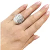 Обручальные кольца, очаровательные женские кольца с белым кристаллом и камнем, комплект колец для женщин, винтажные свадебные квадратные обручальные кольца, оптовая продажа