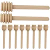 Spoons 10 Pcs Wooden Honey Stick Mixing Sticks Jam Stirring Rods Container Stirrers Convenient Dipper