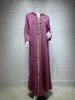 Vêtements ethniques Robe musulmane Robe de ruban de diamant Abaya Dubaï Groupe éthique des femmes marocaines Robes Femenino Kaftan Hijabs Musulmans