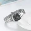 Montres-bracelets Mode Carré Montre Femmes Argent Montres En Acier Inoxydable Bande Quartz Dames Relogio Feminino Montre Femme 2024