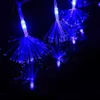 Cordas de LED 10M 100LEDs Fibra Óptica Fada String Light 220V Lâmpada UE para Decoração de Casa Branco Quente Azul Multi YQ240401