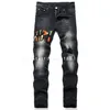 Am jeans da uomo New Street Black Hole Distintivo ricamato Pantaloni a matita Streall maschi jeans jeans a scacchi jeans jeans jeans jeans jeans