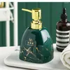 Dispensador de sabão líquido luz luxo cerâmica casa portátil loção garrafa shampoo pulseira acessórios do banheiro