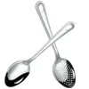 Cucchiai 2 pezzi Colander in acciaio inossidabile cucchiaio utensili a buffet