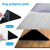 Tapijten 12 stuks tapijttape 6 wit zwart antislip tapijtpads voor hardhouten vloeren sticker