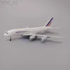 항공기 모드 20cm 합금 금속 에어 프랑스 항공 에어 버스 380 A380 항공사 비행기 모델 다이 캐스트 비행기 모델 항공기 W 랜딩 기어 YQ240401