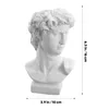 Vases Household Decor White Statue Vase Sculpture Pen Holder Nordic Portrait Ornament Makeup Brush Container Desktop