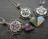 Pendentif Colliers Blanc Violet ou Vert Collier de sorcière Pagan Wicca Pentacle Bijoux Pentagramme