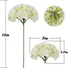 Zijden Hortensia Kunstbloemen Hoofden met Stengels voor Thuis Bruiloft Decoratie 10 STUKS 240325