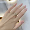 Clusterringen Gica Gema 925 sterling zilver verpletterd geslepen diamanten bruiloftsverloving voor vrouwen Fijne sieradengeschenken