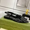 Scarpe eleganti Slingback Tacchi alti Scarpe stringate dal taglio basso Sandali Tacco medio Rete nera con cristalli scintillanti Scarpe con stampa Cinturino alla caviglia in pelle di gomma Pantofole da donna