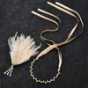 Grampos de cabelo Barrettes 1920S The Flapper Girl Feather Headpiece Cristal Tassel Headband para festa de fantasia Halloween Carnaval Drop Delive Ottuc