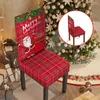 Sandalye 1 adet Noel Yemek Coves Noel Hediyeleri Elastik Sandalyeler Slipcovers Koltuk Kapağı Tatil Partisi Koruyucu Kılıf