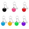 Keychains Mini Souvenir Bowling 7 Color Badminton Pendant Table Tennis Racket Keychain Ping Pong Key Ring Sports Keyring