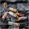 Pendant Necklaces 2021 Handmade Energy Crystal Stone Mini Glass Bottle For Women Men Lovers Lucky Jewelry With Rope Drop Delivery Pend Dhvxv