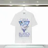 Men's T-Shirts Summer new Hip Hop Uk Drill style printed T-shirt men and women strt casual cotton Casab1anca Short slve T-shirt T240401