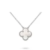 Merk originaliteit S925 Silver Van High Version Clover ketting Dames Volledige diamant agaat fritillaria hanger sleutelbeen keten sieraden