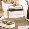 Dinnerware Thermal Lunch Box Double Layer Stainless Steel Insulated Containers Portable Set Warmer Bento Boxes