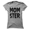 Men's Tirts Momster T-Shirt Halloween Mom Shirt Summer Cotton O-Deace Short Sleeve Size Size S-3XL