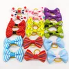 Dog Apparel Cute Dogs Bows Hair Head Flower Bowknot Rubber Band Pets Cat Accessories Grooming Pet Supplies 6PCS