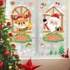 Window Stickers Christmas Decorations Mall Glass Amazon Cross-border Santa Claus Elk Snowflake Electrostatic