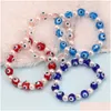 Beaded In Bk Imitation Pearl Devils Eye Bracelet Female Blue Glazed Evil Beaded Bracelets Jewelry Accessories Drop Delivery Dh837